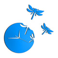 Laser-cut acrylic dragonfly wall clock from Wall & Willow