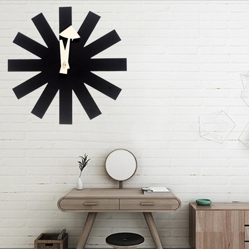 Nordic Elegance Wall Clock - Black