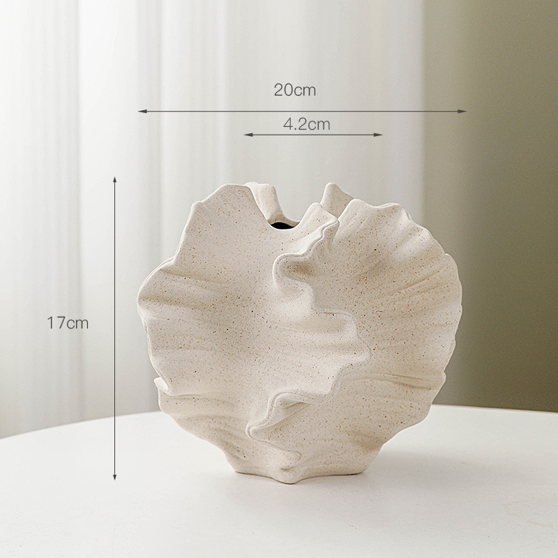 Frosted White Ceramic Vase