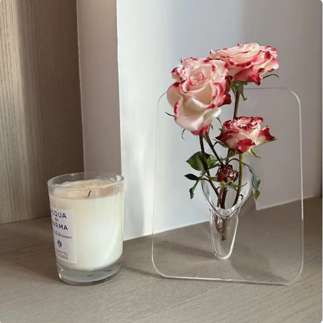 Modern minimalist transparent acrylic art piece from Wall & Willow (view 4)