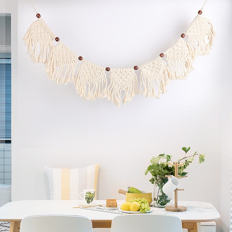 Handcrafted boho cotton rope wall tapestry from Wall & Willow (view 41)