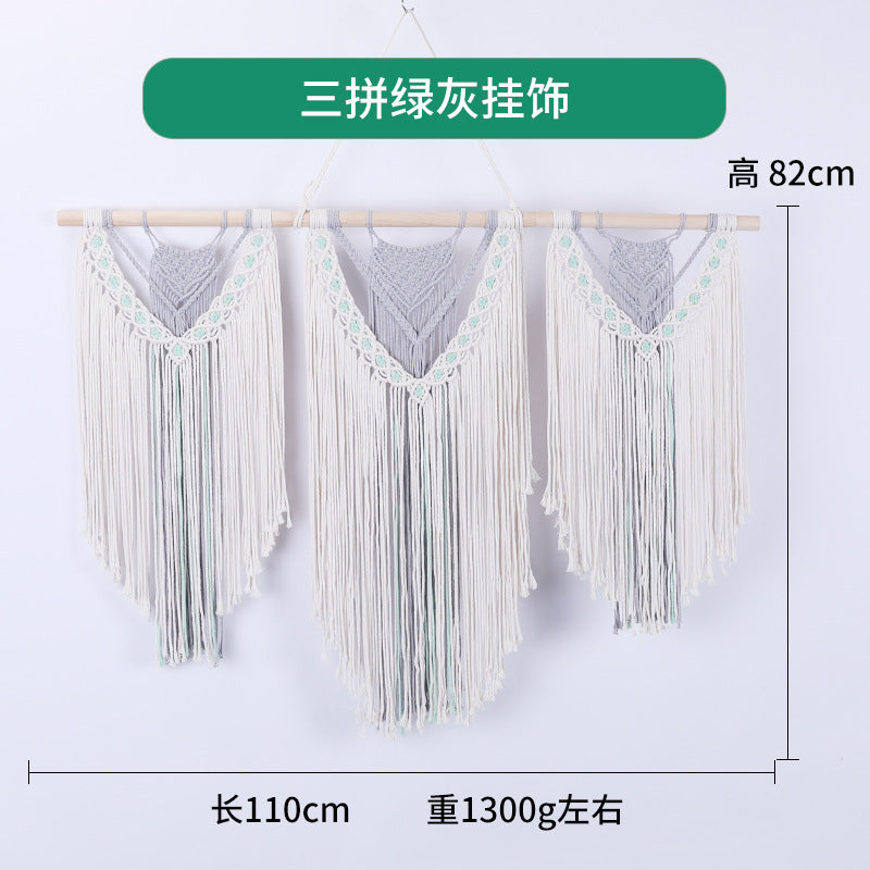 Handcrafted boho cotton rope wall tapestry from Wall & Willow (view 40)