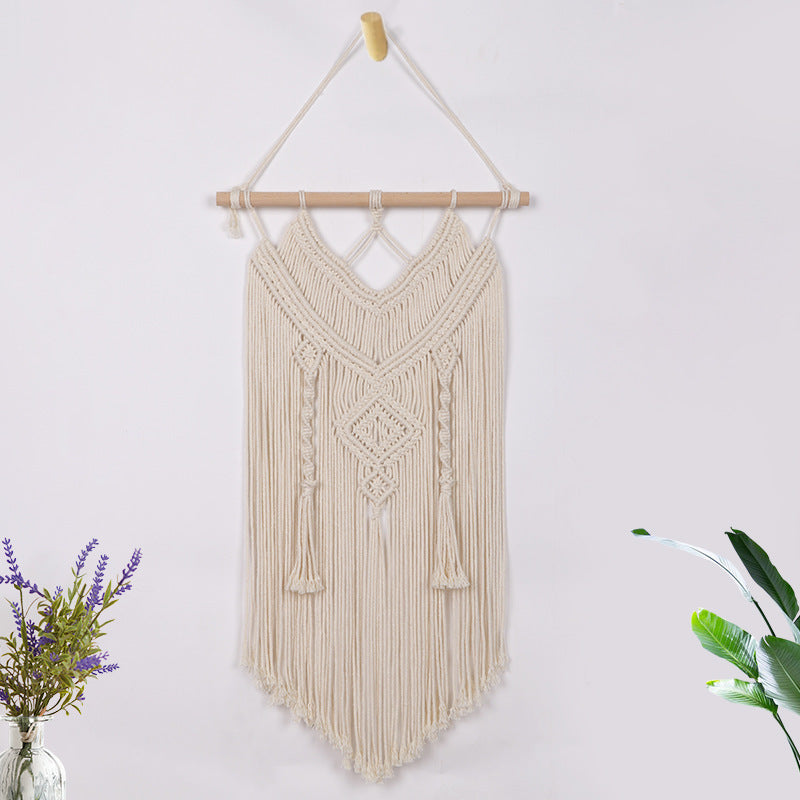 Handcrafted boho cotton rope wall tapestry from Wall & Willow (view 4)