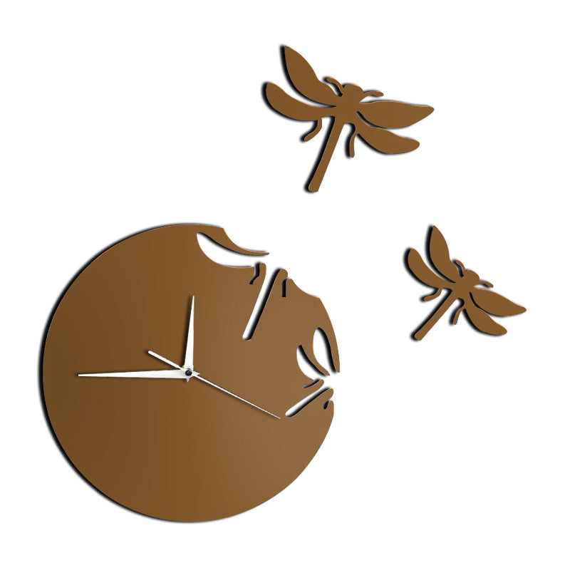 DIY Elegant Acrylic Dragonfly Clock