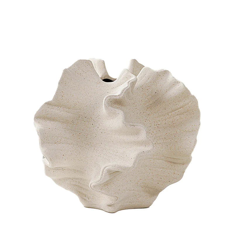 Frosted White Ceramic Vase
