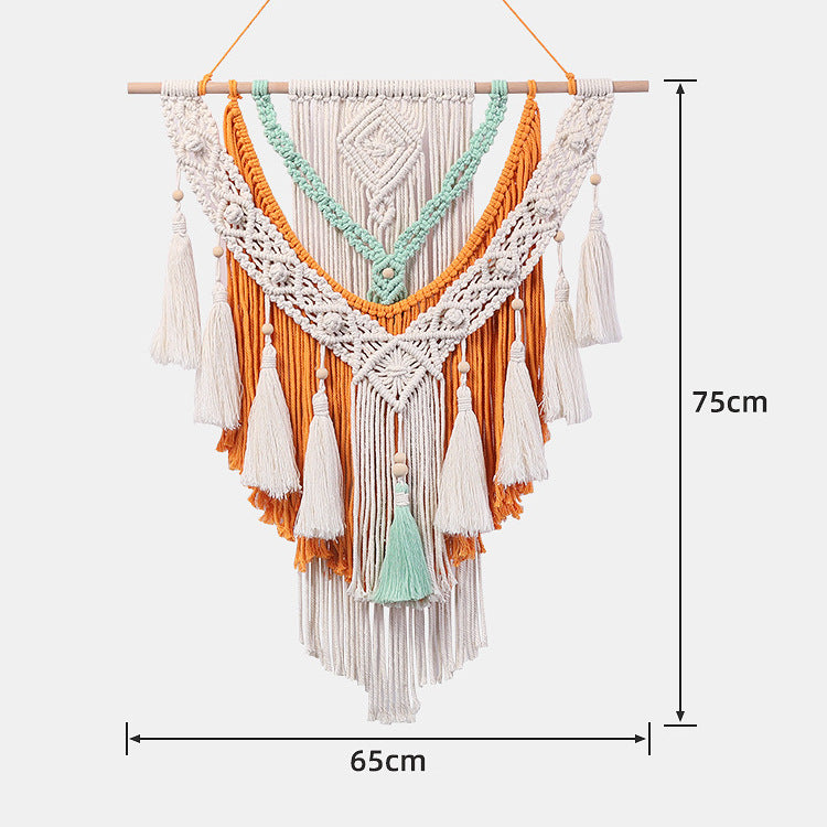 Handcrafted boho cotton rope wall tapestry from Wall & Willow (view 37)
