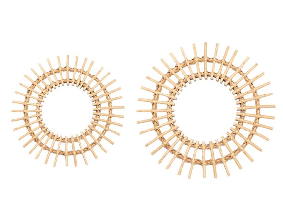 Nordic Rattan Wall Mirror
