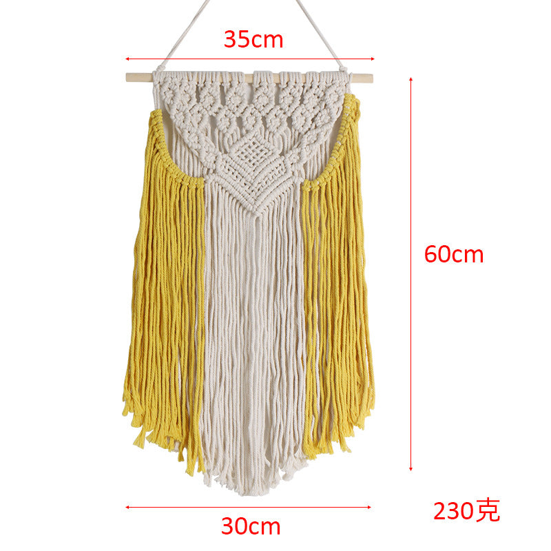 Handcrafted boho cotton rope wall tapestry from Wall & Willow (view 29)