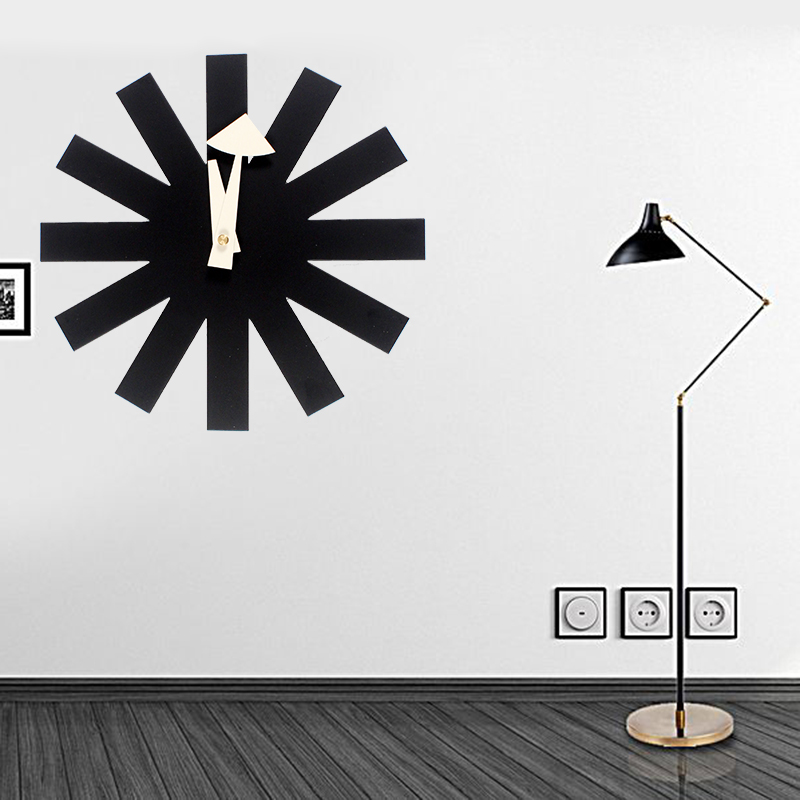 Minimalist Scandinavian black wall clock from Wall & Willow (view 5)