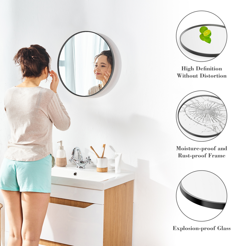 Round Metal Wall Mirror
