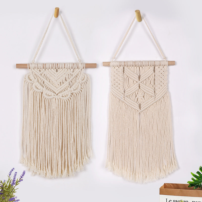 Handcrafted boho cotton rope wall tapestry from Wall & Willow (view 7)
