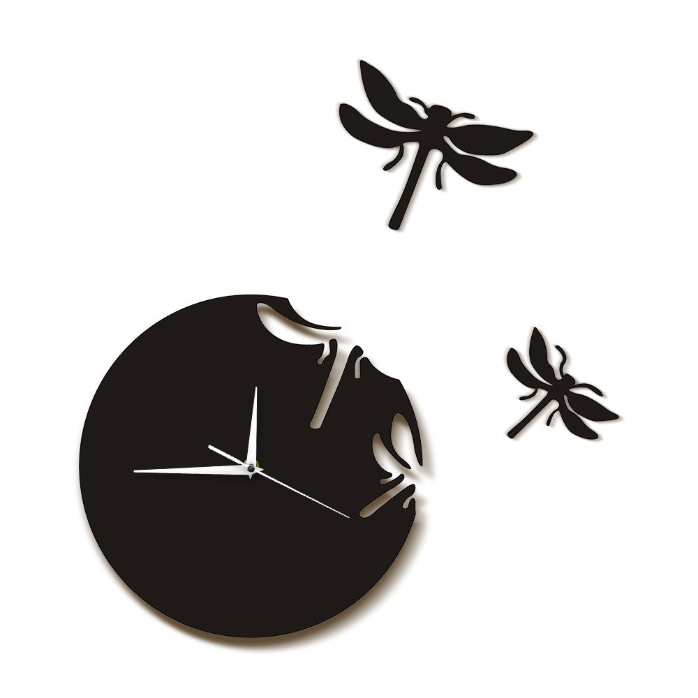 DIY Elegant Acrylic Dragonfly Clock