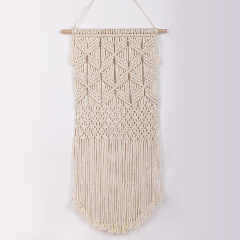 Handcrafted boho cotton rope wall tapestry from Wall & Willow (view 8)