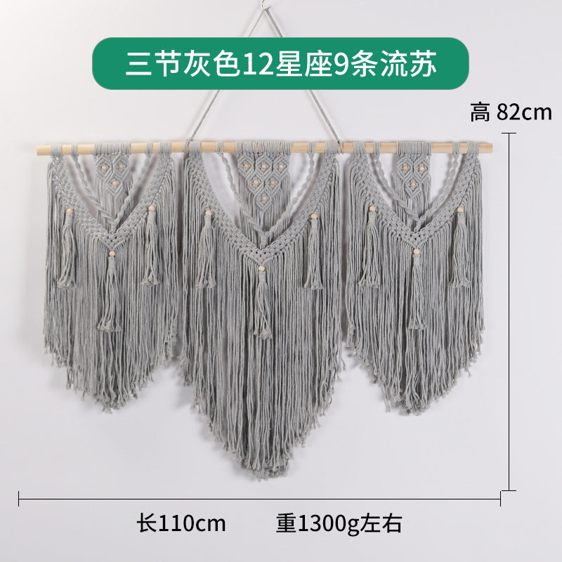 Handcrafted boho cotton rope wall tapestry from Wall & Willow (view 23)