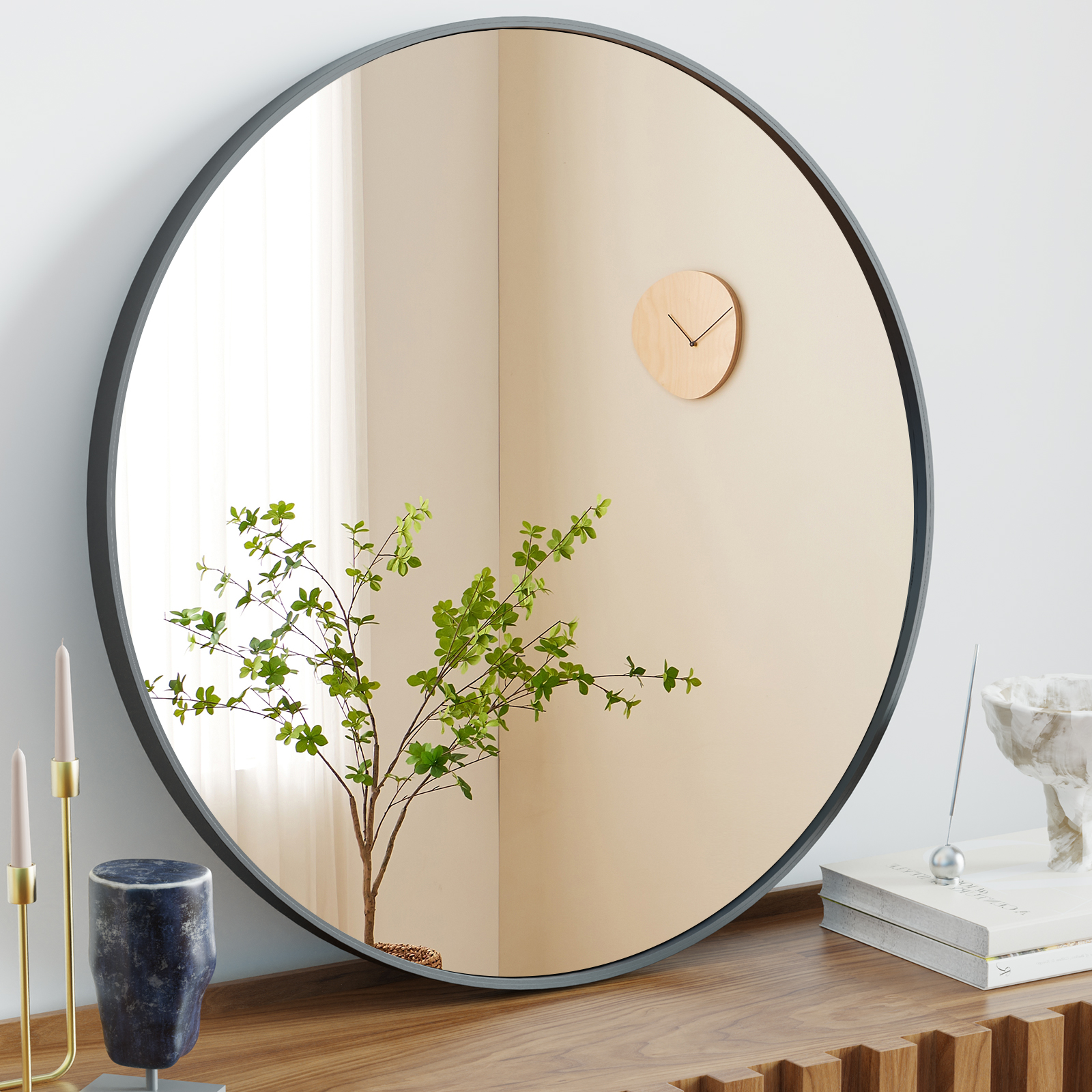 Round Metal Wall Mirror
