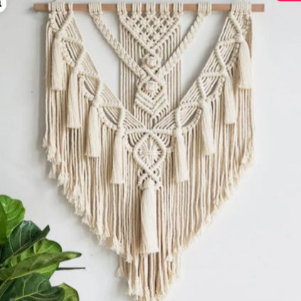 Handcrafted boho cotton rope wall tapestry from Wall & Willow (view 3)