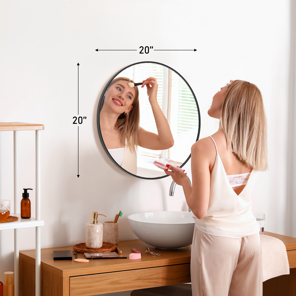 Round Metal Wall Mirror