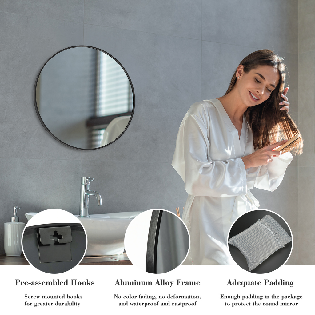 Round Metal Wall Mirror