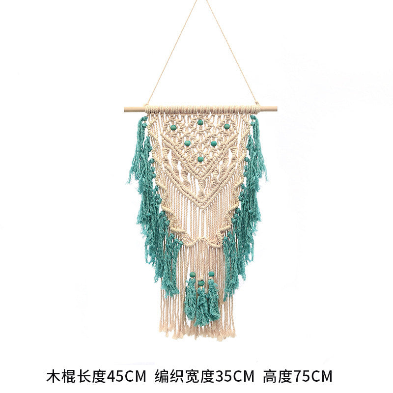 Handcrafted boho cotton rope wall tapestry from Wall & Willow
