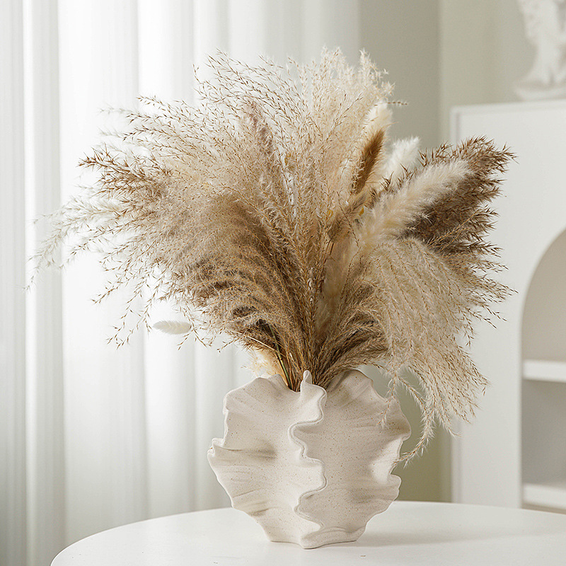 Frosted White Ceramic Vase